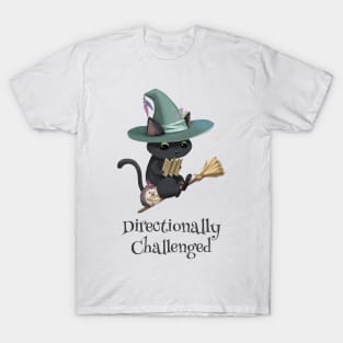 Directionally Challenged Cat and Hedgehog Witches T-Shirt